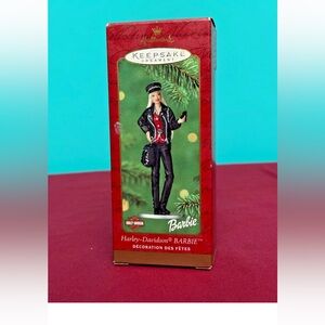 Vintage Hallmark Harley-Davidson Motorcycle Barbie Keepsake Ornament 2000 NIB